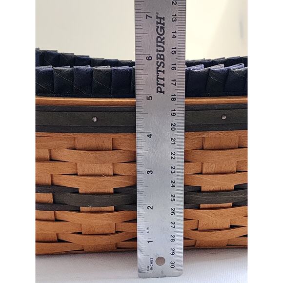 LONGABERGER BASKET-Collectors Club-Welcome Home-Liner & Protector-signed 1996 - Picture 13 of 14